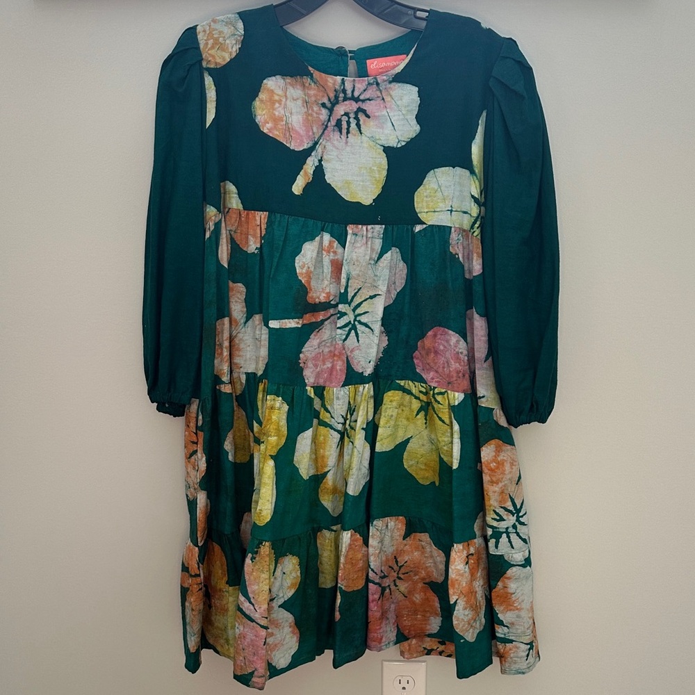 Elisamama Floral Women’s Dress - Green and Orange - Picture 4 of 9